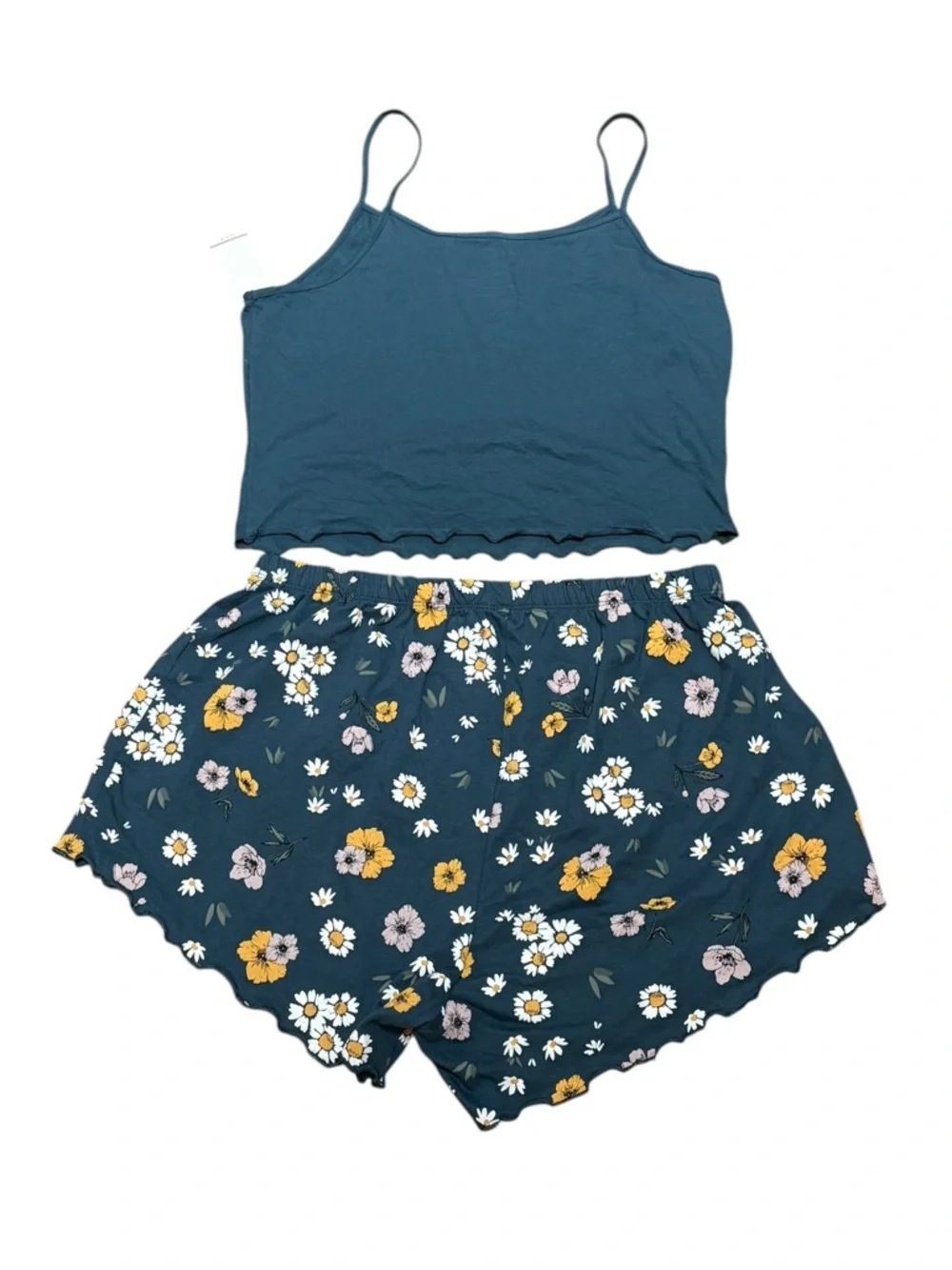 Janis Joplin Navy Floral Two-Piece Sleep Set - Daisy Print, M/L